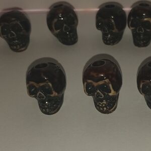 Black and Brown Skull Beads